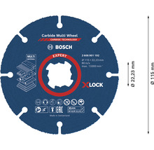 Bosch Expert Carbide Multi Wheel Schleifscheibe, Durchmesser 115 mm