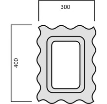 Abmessungsskizze mit den Maßen 300 mal 400