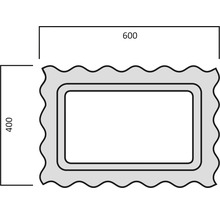 Skizze eines rechteckigen Profils mit den Maßen 600 mal 400