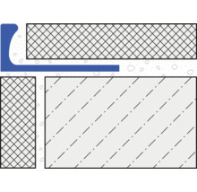 Illustration einer Fugenabdichtung mit Dichtstoff zwischen verschiedenen Bauteilen.
