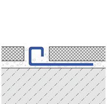 Illustration eines Fliesenprofils im Querschnitt
