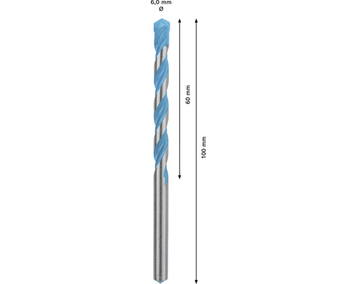6,0 mm Durchmesser Spiralbohrer mit 100 mm Länge