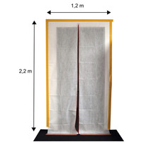 Staubschutztür mit den Maßen 1,2 Meter mal 2,2 Meter.