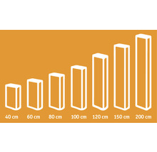 Verschiedene Größen von 40 cm bis 200 cm
