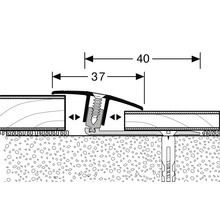 Illustration eines Übergangsprofils mit den Maßen 37 Millimeter und 40 Millimeter.