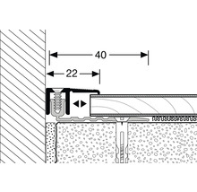 Zeichnung eines Übergangsprofils mit Abmessungen