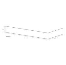 Technische Zeichnung eines Bauelements mit den Maßen 40 x 100 x 290 Millimeter