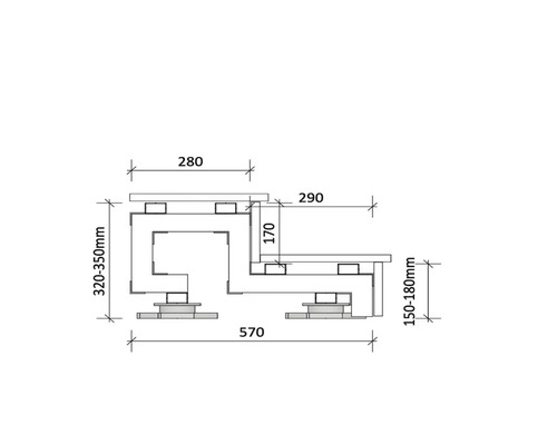 Seitenverblendung für Systemtreppe für Dielen, 3-stufig