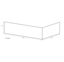 Technische Zeichnung eines Eckprofils mit Maßangaben.