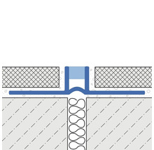 Skizze einer Dehnungsfugenabdichtung im Bodenbereich