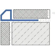 Schema eines Fensterrahmens mit Dichtungsprofil