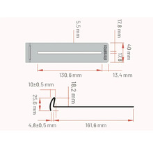 Technische Zeichnung mit Maßangaben
