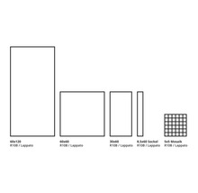 Verschiedene Fliesengrößen: 60x120, 60x60, 30x60, 8,5x60 Sockel, 5x5 Mosaik, Rutschhemmung R10B, Lappato Oberfläche