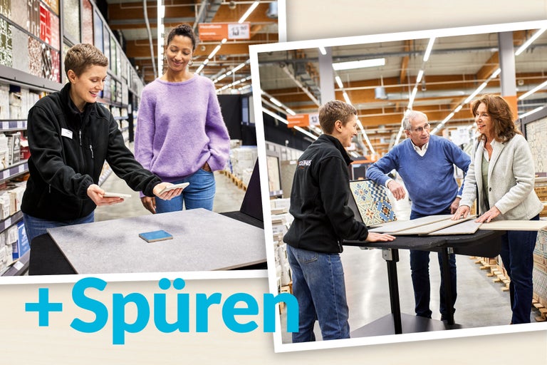 Kunden beim Fliesenkauf im Hornbach Markt