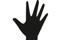 Illustration einer Hand.